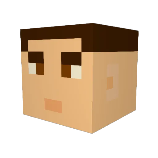 spin34 Minecraft avatar head, 3D render