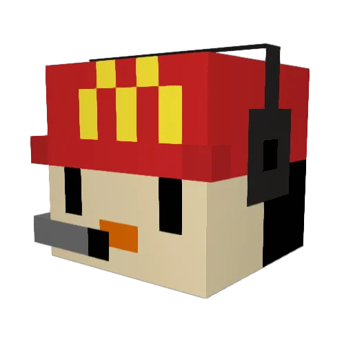 spin3l3ss Minecraft avatar head, 3D render