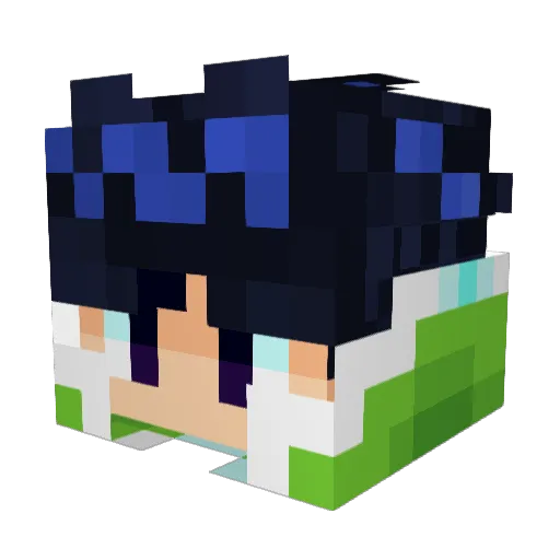 spinachee Minecraft avatar head, 3D render