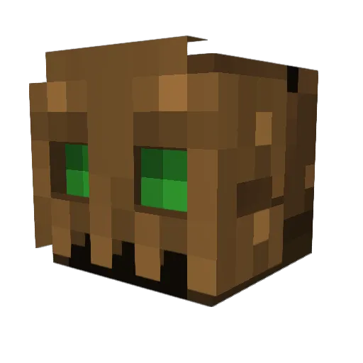 spindatrock Minecraft avatar head, 3D render
