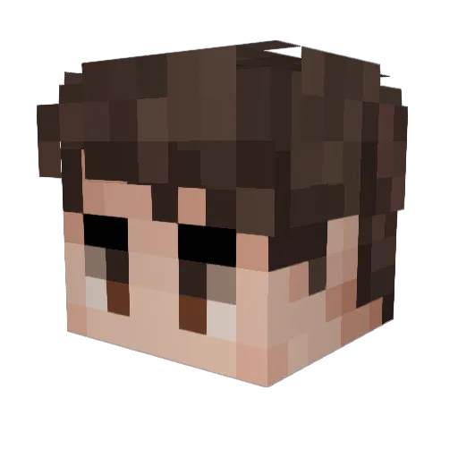 spineberrii Minecraft avatar head, 3D render