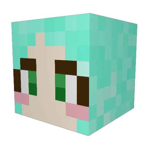 spinoodle Minecraft avatar head, 3D render