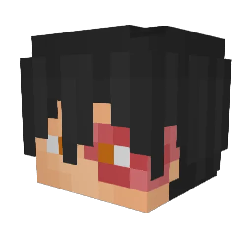 spiraljng Minecraft avatar head, 3D render