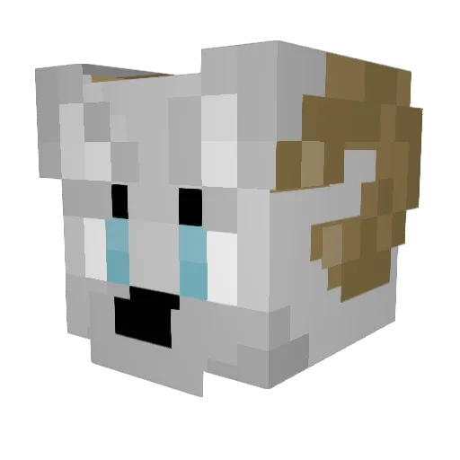 spiripod Minecraft avatar head, 3D render