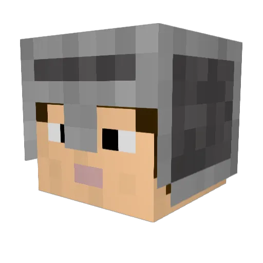 spiritbbh Minecraft avatar head, 3D render