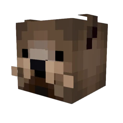 spiritimpulse Minecraft avatar head, 3D render