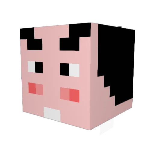 spiritofst Minecraft avatar head, 3D render
