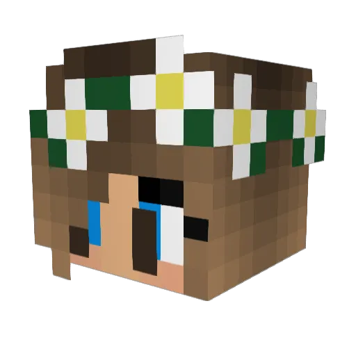 spiritski Minecraft avatar head, 3D render