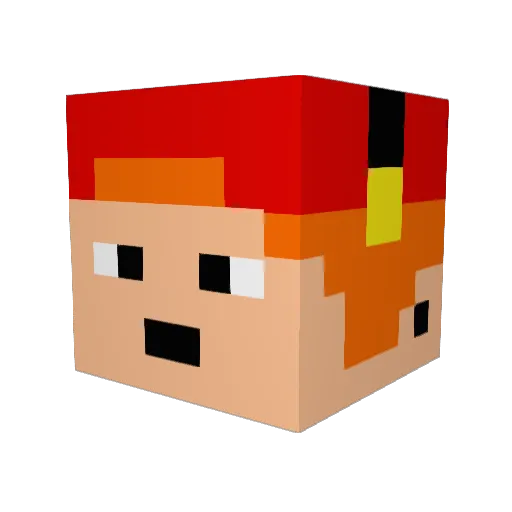 spirou201 Minecraft avatar head, 3D render