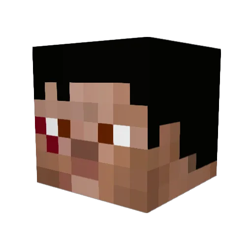 spitfirecorne Minecraft avatar head, 3D render