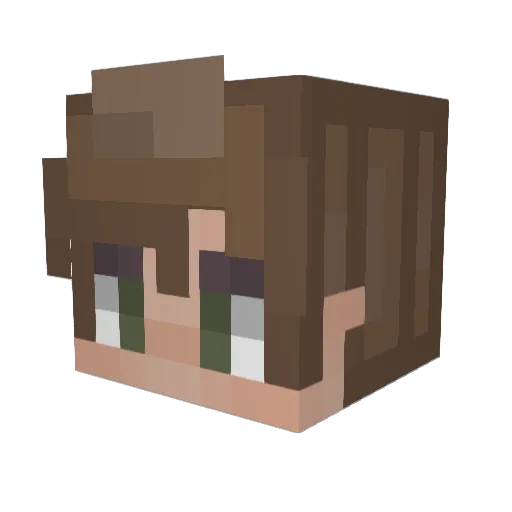 spitonmeplz Minecraft avatar head, 3D render
