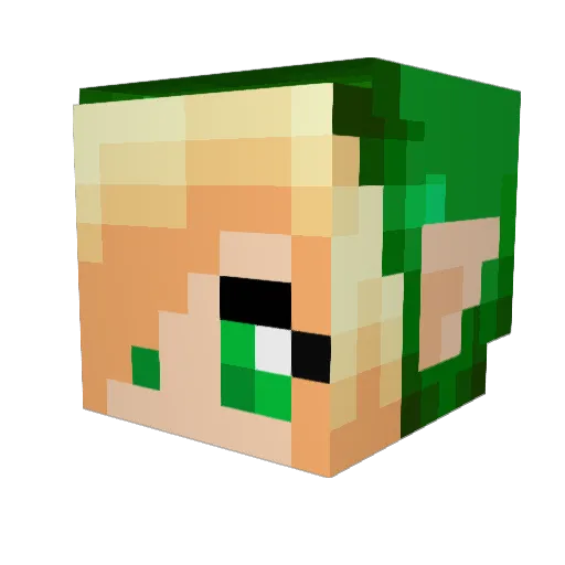 spittlebubble Minecraft avatar head, 3D render