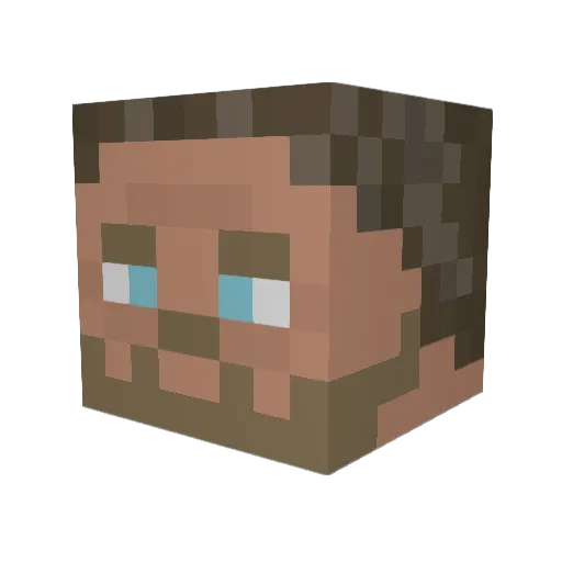 spjoes Minecraft avatar head, 3D render