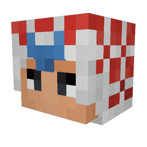 spkq Minecraft avatar head, 3D render