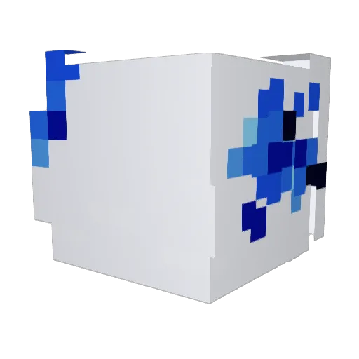 splatd Minecraft avatar head, 3D render