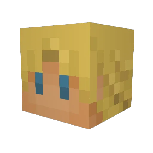 splct Minecraft avatar head, 3D render