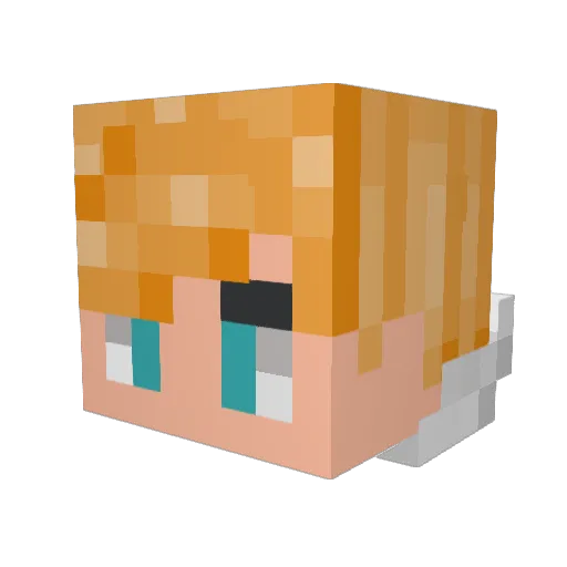 splebo Minecraft avatar head, 3D render