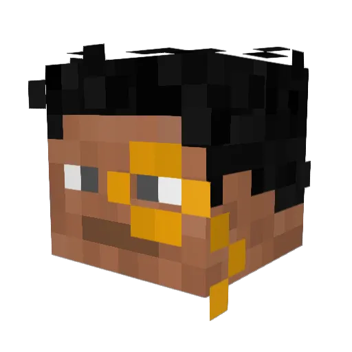 spleeno Minecraft avatar head, 3D render