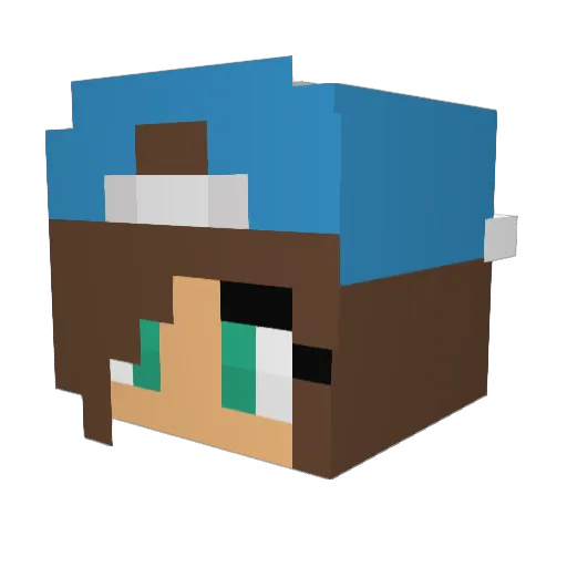 splgirl Minecraft avatar head, 3D render