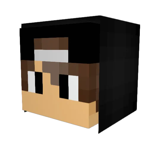spliitch Minecraft avatar head, 3D render