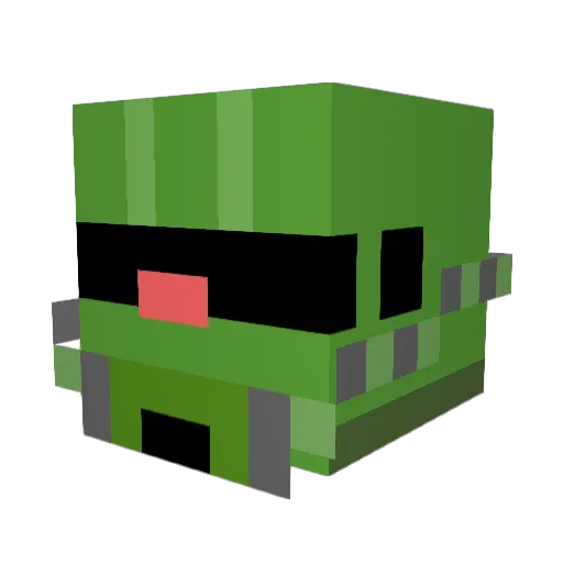 split45 Minecraft avatar head, 3D render