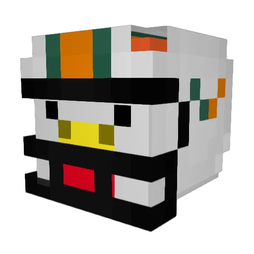 splitchicky Minecraft avatar head, 3D render