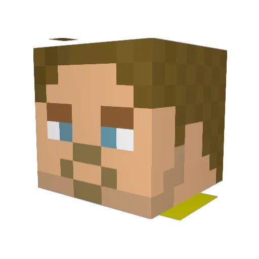 splitty3 Minecraft avatar head, 3D render