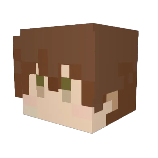 spllermod Minecraft avatar head, 3D render
