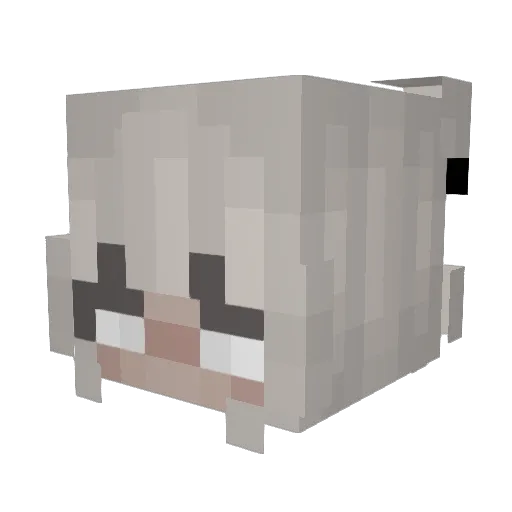spload Minecraft avatar head, 3D render