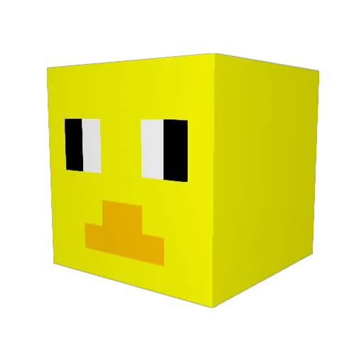 splotato Minecraft avatar head, 3D render