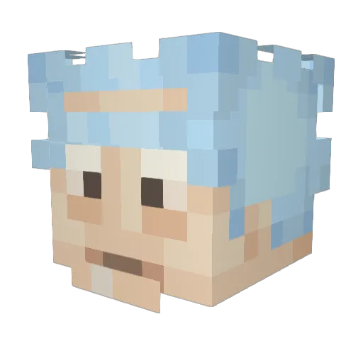 splotchyink3 Minecraft avatar head, 3D render
