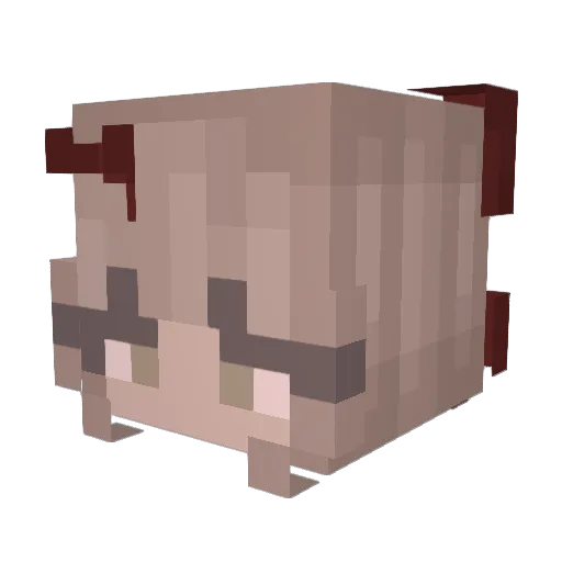 spmmie Minecraft avatar head, 3D render