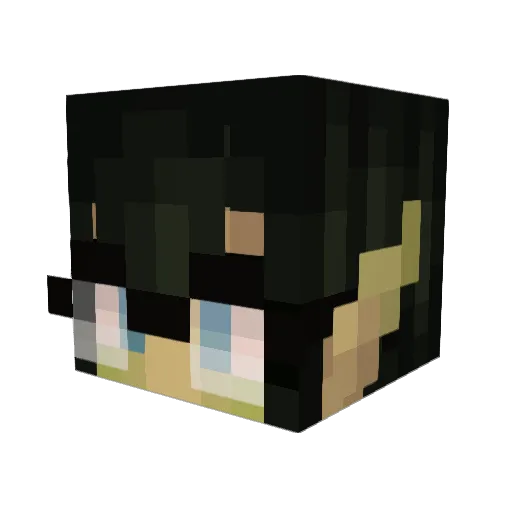 spockfight Minecraft avatar head, 3D render