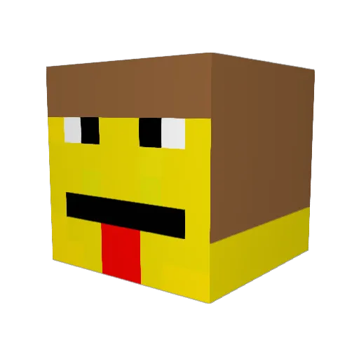 spon9y Minecraft avatar head, 3D render