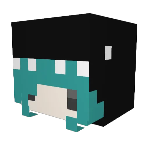 sponfbob Minecraft avatar head, 3D render
