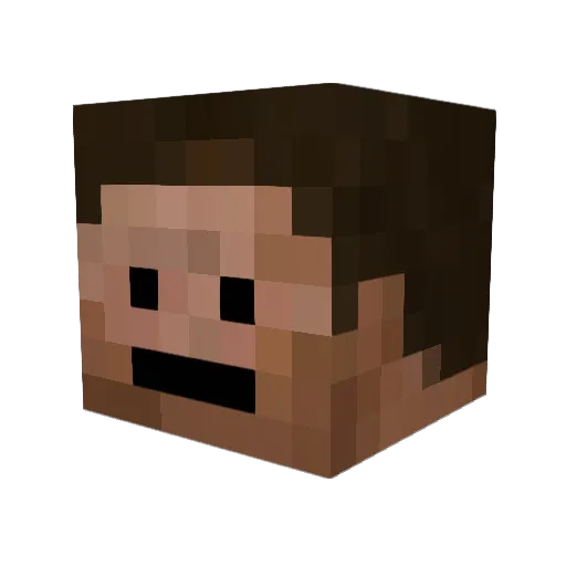 spongeblorg Minecraft avatar head, 3D render