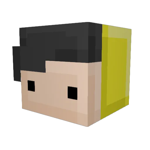 spongeyboi Minecraft avatar head, 3D render