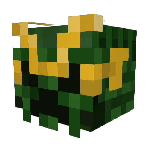 sponje Minecraft avatar head, 3D render