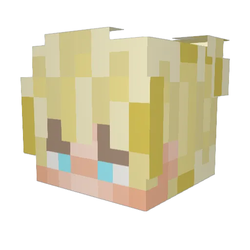 sponkar Minecraft avatar head, 3D render