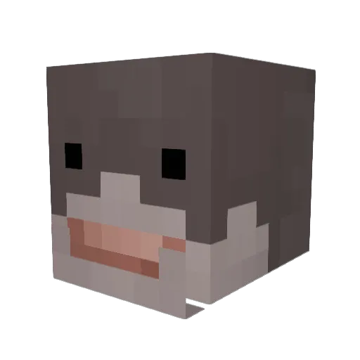 sponkr Minecraft avatar head, 3D render