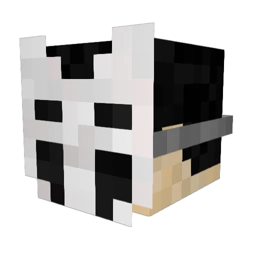 spontaneouspanda Minecraft avatar head, 3D render