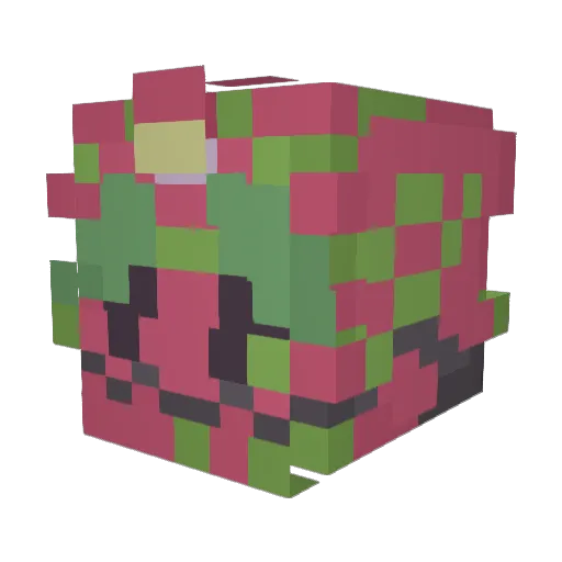 spoodhead Minecraft avatar head, 3D render