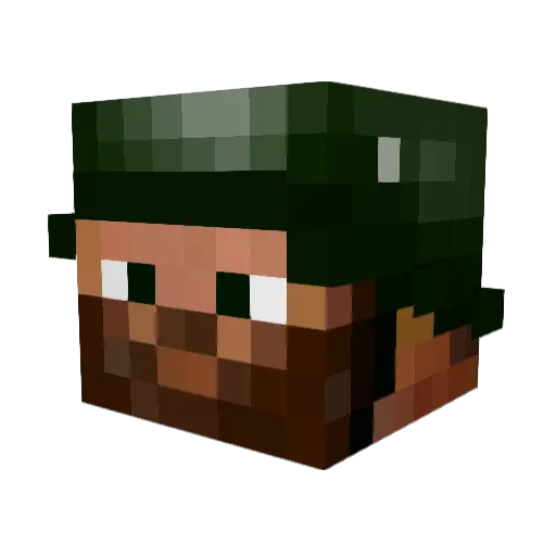 spoodz Minecraft avatar head, 3D render
