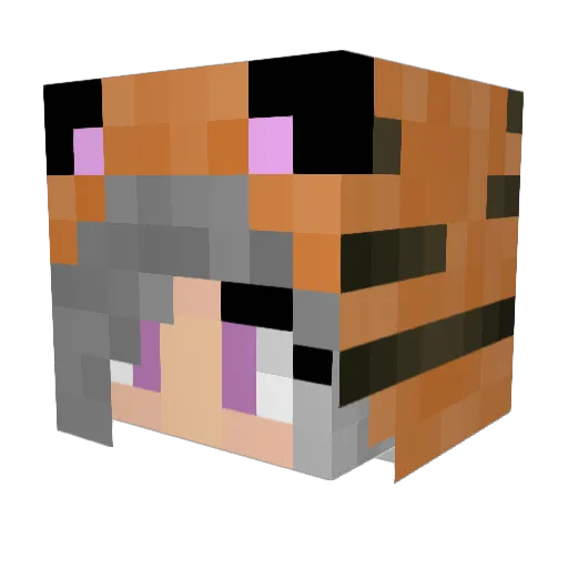 spookalina Minecraft avatar head, 3D render