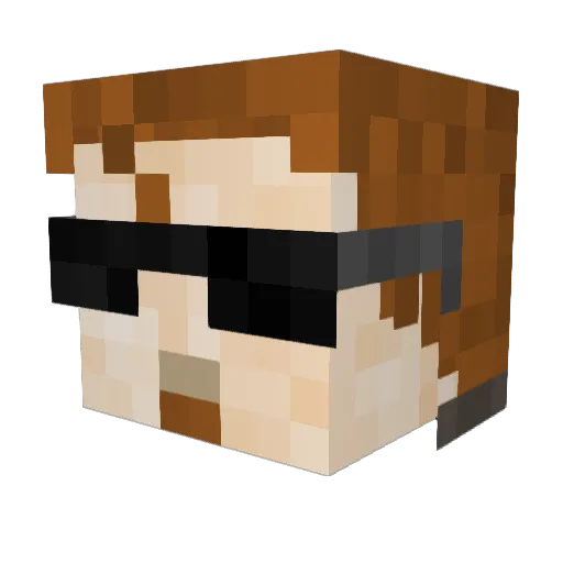 spooksynthesizer Minecraft avatar head, 3D render