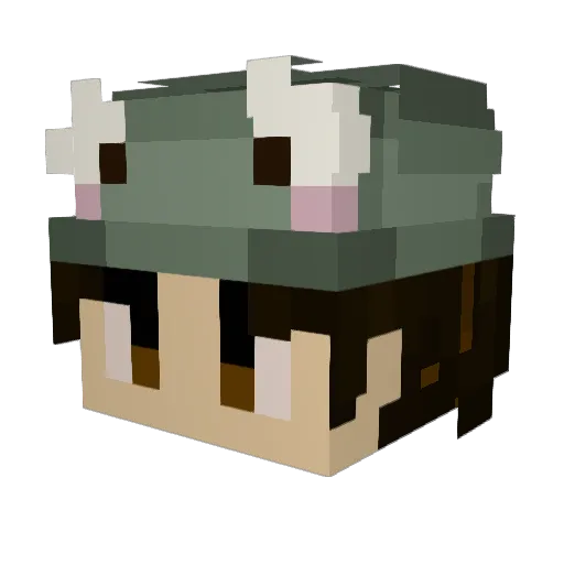 spooky_jim Minecraft avatar head, 3D render