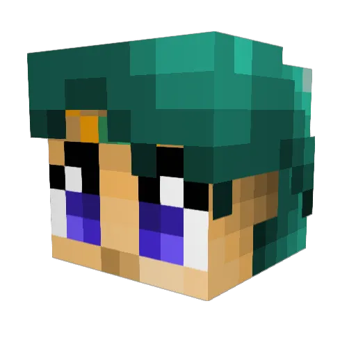spooky_moon Minecraft avatar head, 3D render