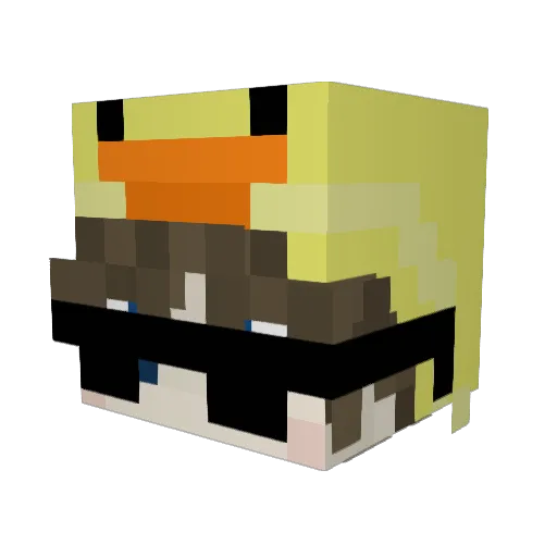 spookyflush Minecraft avatar head, 3D render