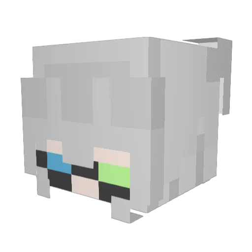 spookyjeffy Minecraft avatar head, 3D render