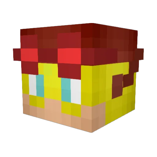 spookykan Minecraft avatar head, 3D render